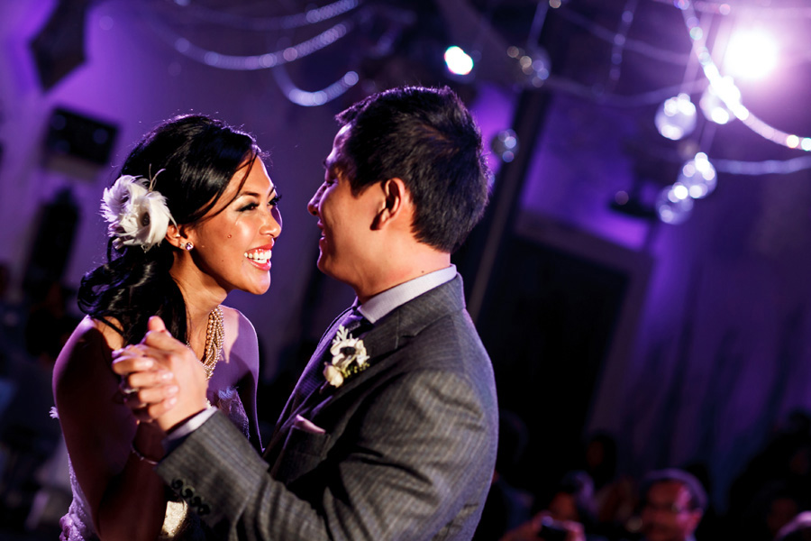 Seven Degrees Laguna Beach Wedding by Apertura 15 First Dance, Purple Lighting