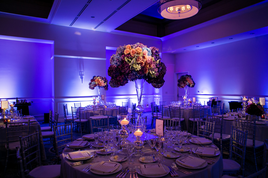 Ritz Carlton Laguna Niguel Wedding by Lin and Jirsa 26 Purple Reception Details