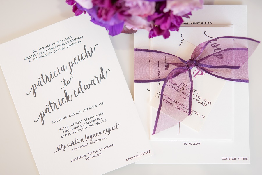 3_Ritz Carlton Laguna Niguel Wedding by KLK Photography_Details Letterpress Invitation