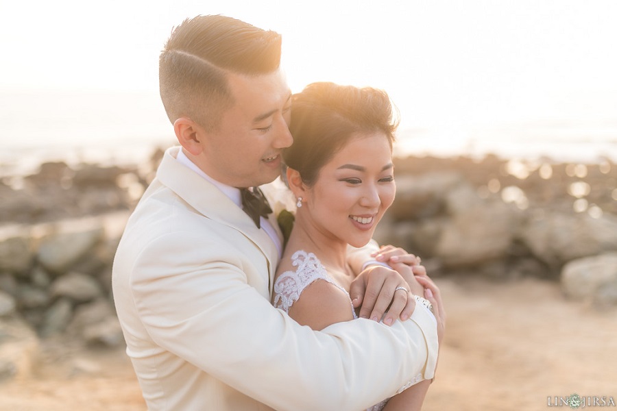 23 Ritz Carlton Laguna Niguel Wedding by Lin and Jirsa Bride and Groom Portraits