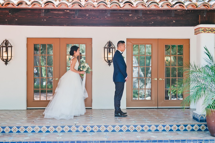 6 Rancho Las Lomas Wedding by One Love Photography First look