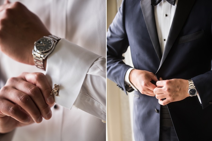 11 Ritz Carlton Laguna Niguel Wedding by DPark Photography Getting Ready Groom Cufflinks A