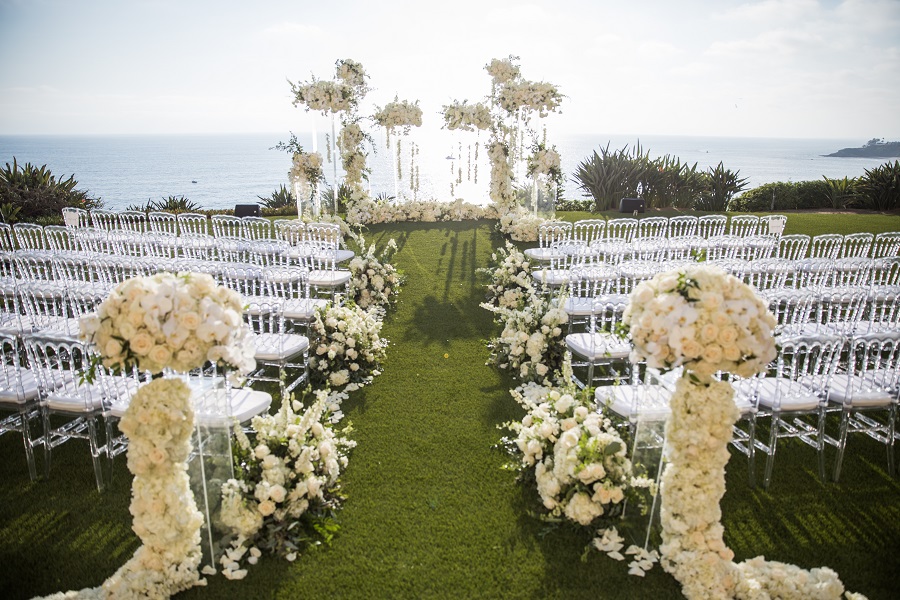 18 Ritz Carlton Laguna Niguel Wedding by DPark Photography Ceremony Wideshot