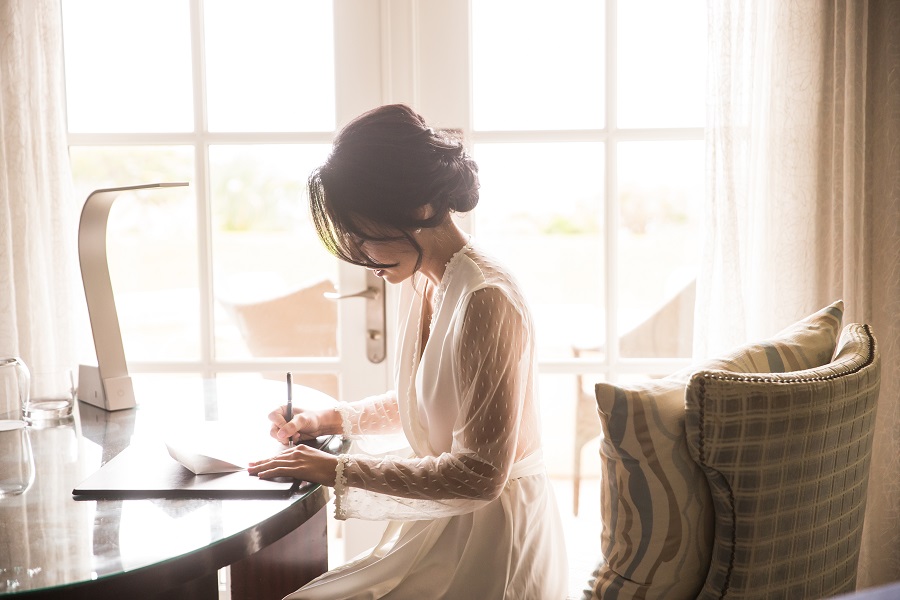 3 Ritz Carlton Laguna Niguel Wedding by DPark Photography Getting Ready Vows