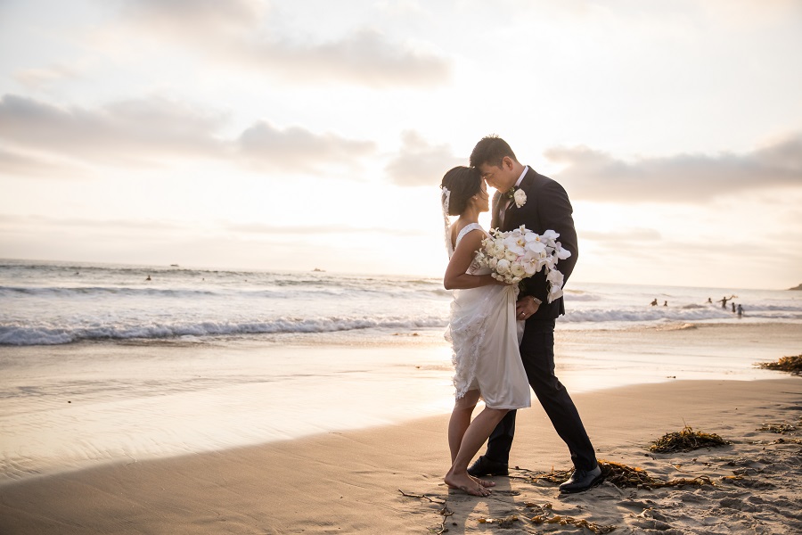 31 Ritz Carlton Laguna Niguel Wedding by DPark Photography Sunset Portraits