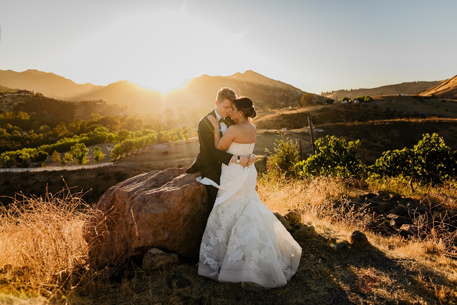 31 Triunfo Creek Vineyard Wedding by Sarah Mack Photography Sunset Portraits