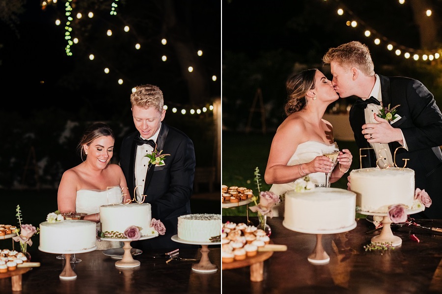 48 Triunfo Creek Vineyard Wedding by Sarah Mack Photography Cake Cutting