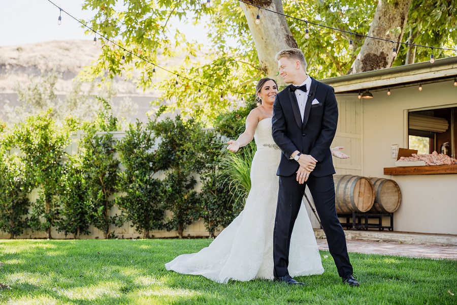 5 Triunfo Creek Vineyard Wedding by Sarah Mack Photography First Look