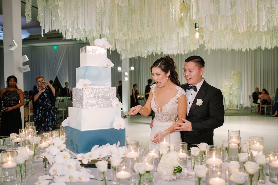32 Pasea Huntington Beach Wedding by Cotton Love Studios Cake Cutting